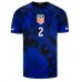 Vereinigte Staaten Sergino Dest #2 Fußballbekleidung Auswärtstrikot WM 2022 Kurzarm